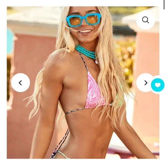 New Andi bagus carousel Multicolor Zebra Print Bikini Set - Picture 2 of 5